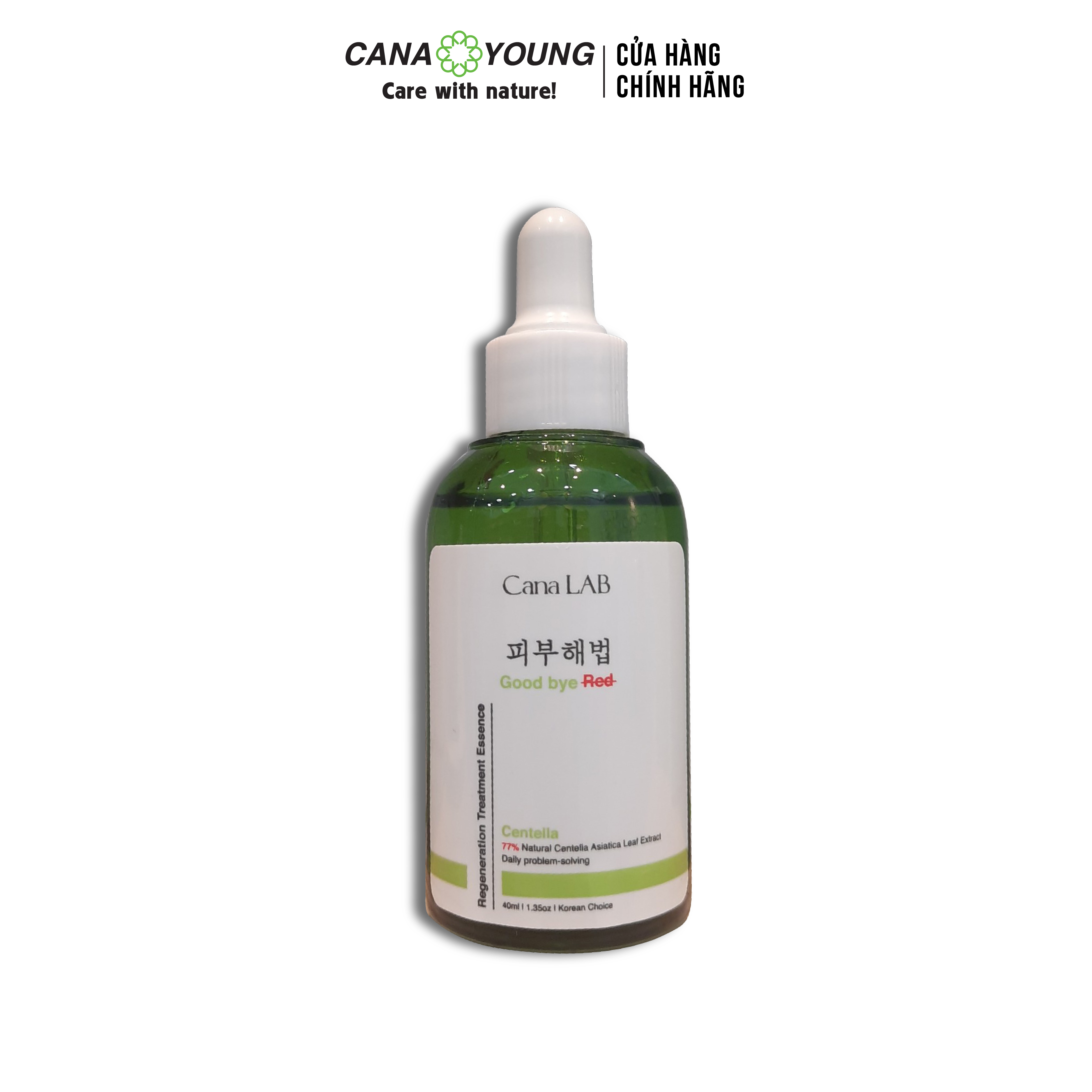 Tinh Chất Rau Má Làm Dịu Da Phục Hồi Và Mờ Vết Thâm Cana Lab Centella Good Bye Red Regeneration Treatment Essence