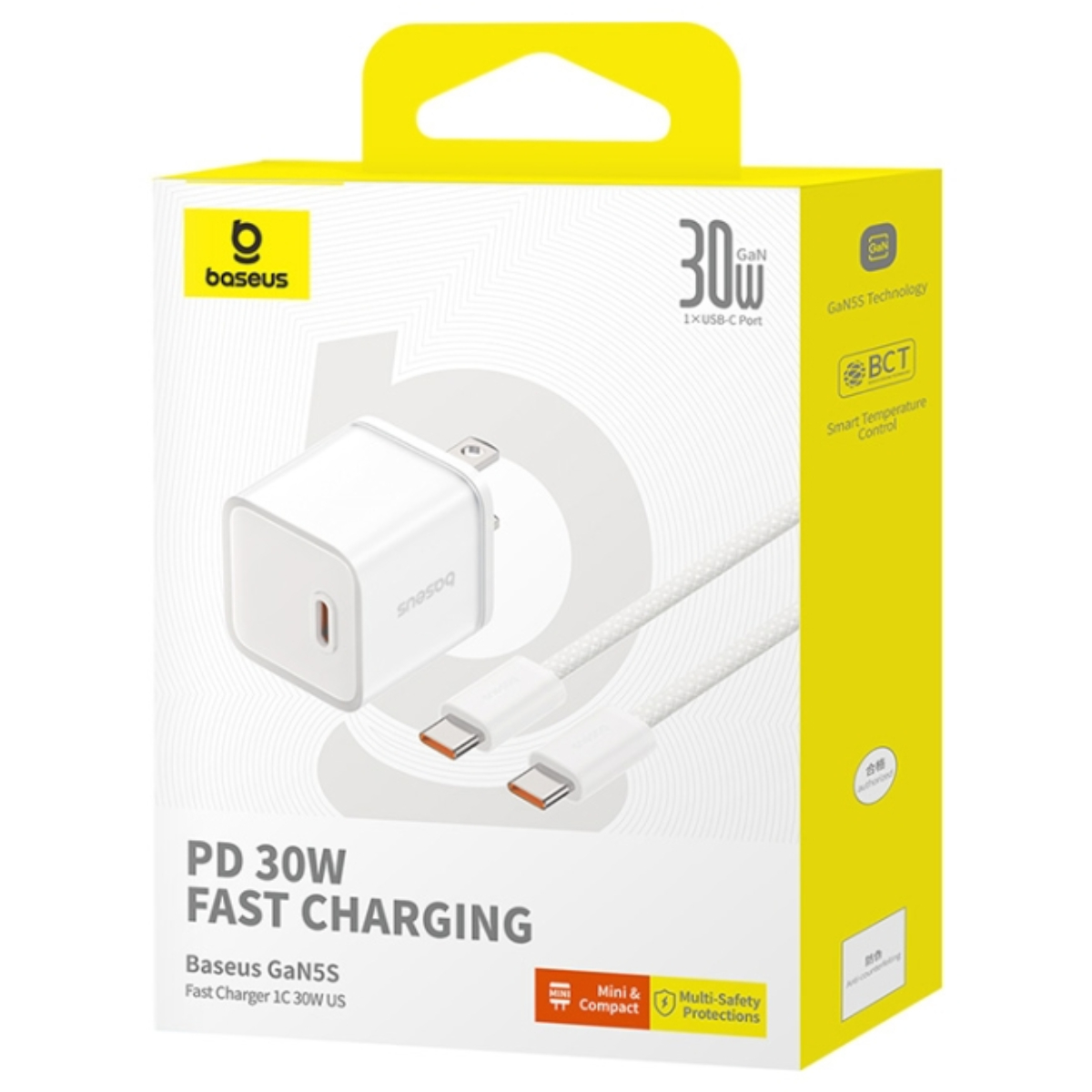 Bộ Sạc Nhanh 30W Baseus GaN5S 1C (Kèm Cáp C to C 100W Dynamic 3 Series)