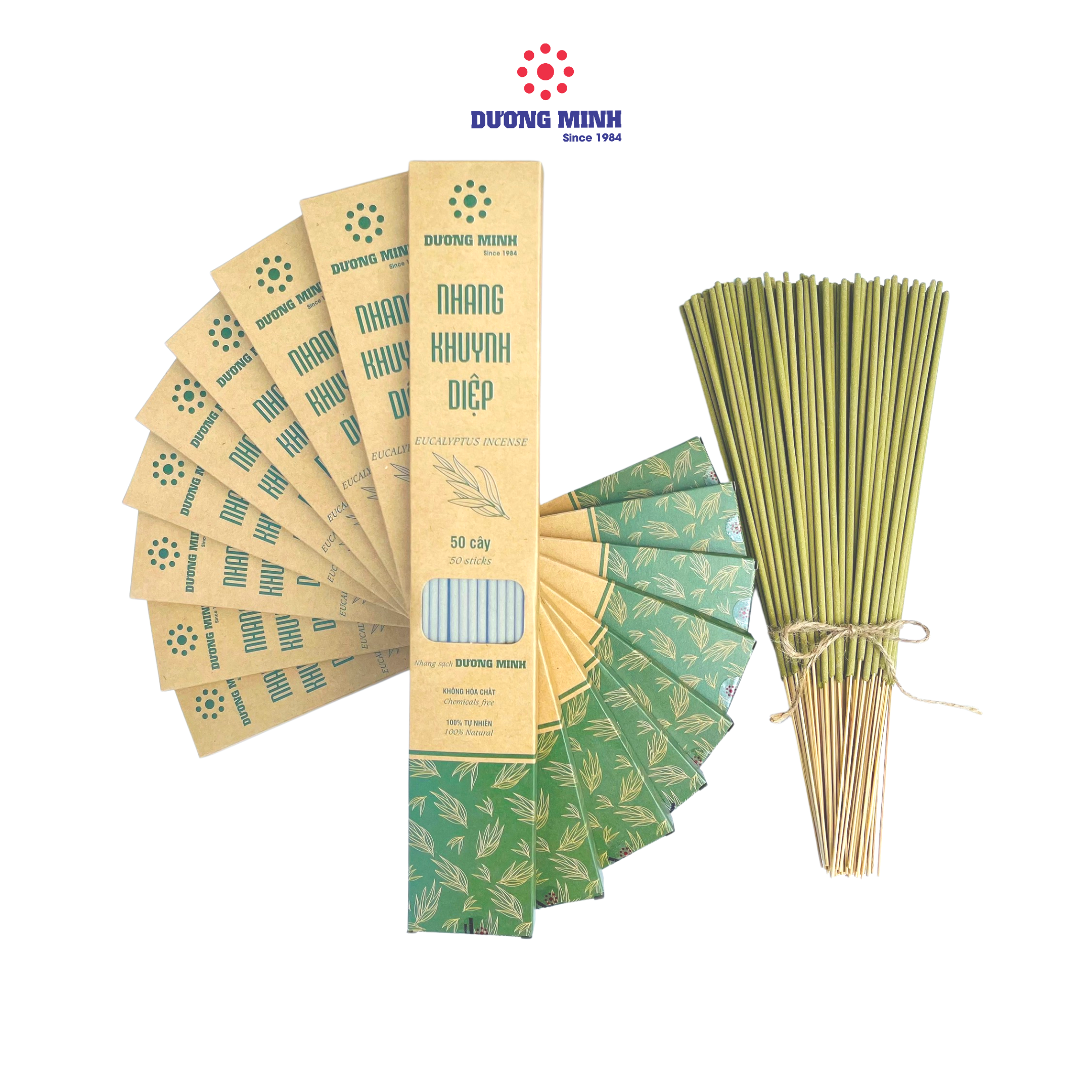 Nhang Khuynh Diệp Dương Minh - Nhang sạch 20cm 30cm Nhang thơm từ lá khuynh diệp - lá bạch đàn