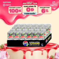 Thùng Nước Uống Có Gaz Pepsi Vị Chanh Không Calo Không Đường (320ml/lon)