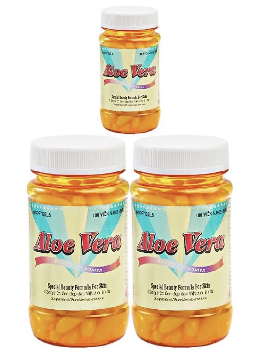 [Hcm]Combo 2 Chai Tpcn Viên Uống Đẹp Da - Giải Độc - Nhuận Trường Aloe Vera Sữa Ong Chúa - Nha Đam - Medi&Beauty - Robinson Pharma Usa - Tặng 1 Chai 100 Viên