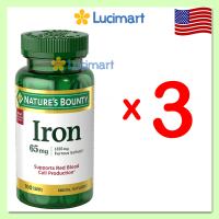 Viên uống sắt Iron 65mg Nature’s Bounty hũ 100 viên [Hàng Mỹ]