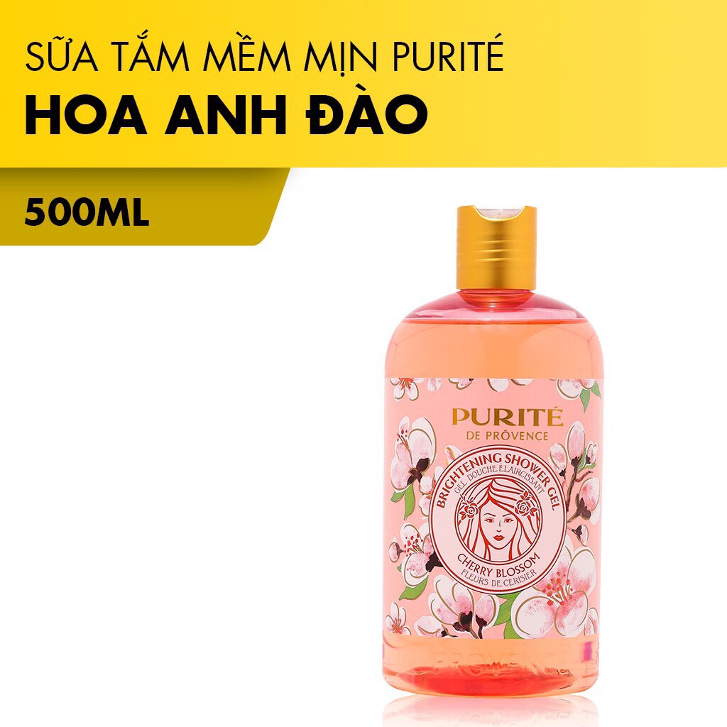 Sữa Tắm PURITÉ Sáng Mịn Hương Hoa Anh Đào 500ml