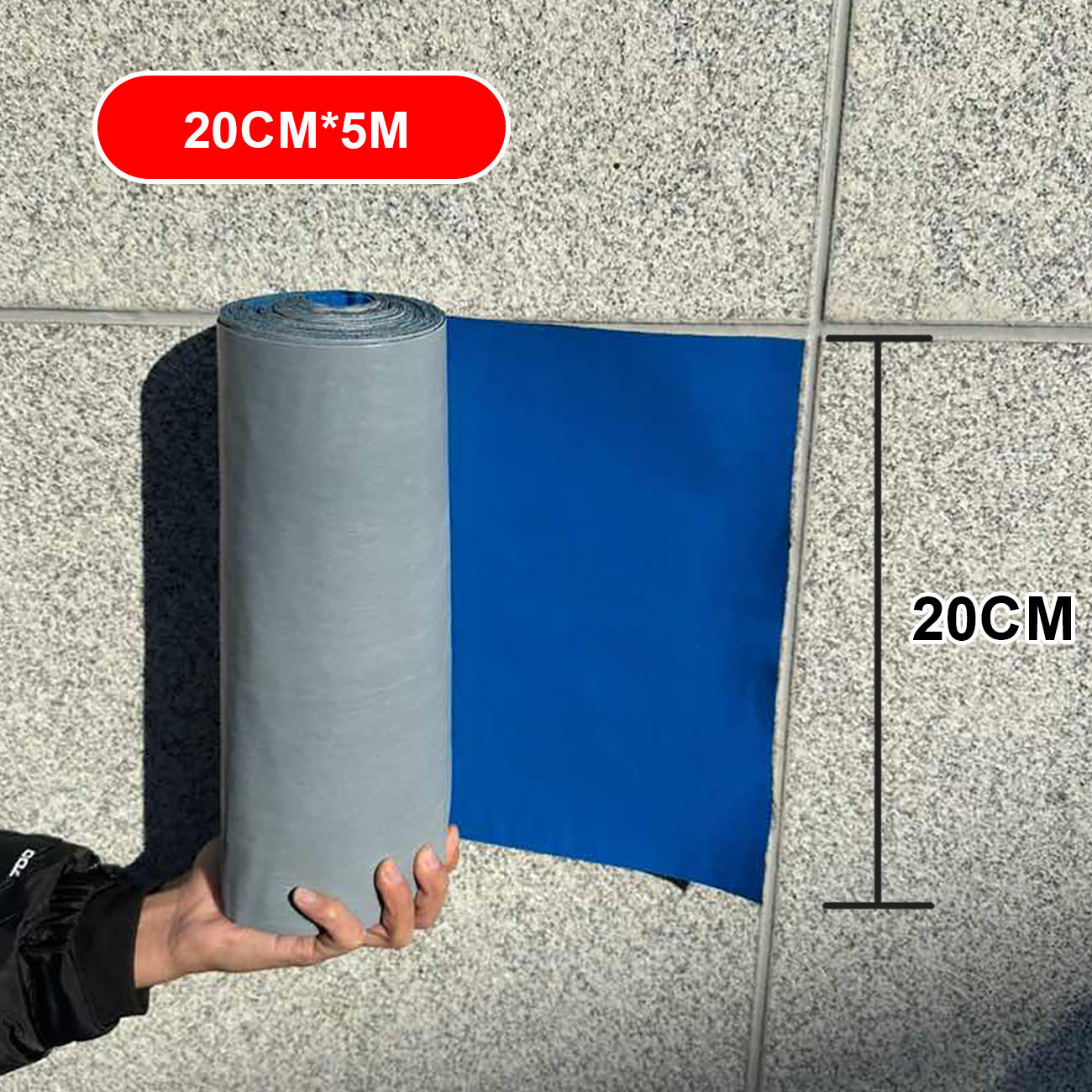 MÀNG CHỐNG THẤM PVC Cuộn 5 mét băng keo dán rộng 20cm/30cm/50cm Siêu Dính Miếng dán chống thấm Miếng