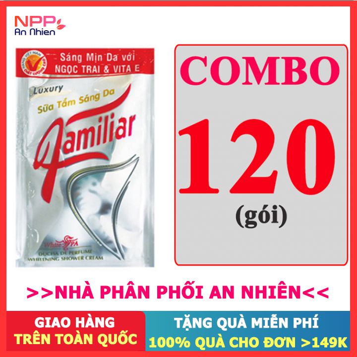 Combo 120 gói sữa tắm trắng da nam Familiar 5ml- NPP AN NHIÊN