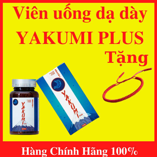 [Hcm]Viên Uống Dạ Dày Yakumi Plus - Công Nghệ Nano Lượng Tử Nhật Bản - Hộp 48 Viên Tặng Vòng Tay Chỉ Đỏ May Mắn An01