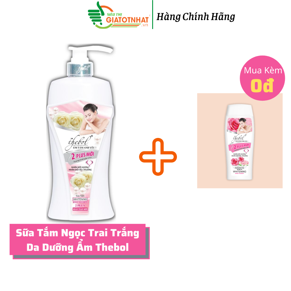 [Hcm]Sữa Tắm Ngọc Trai Thebol 1200G + Sữa Tắm Trắng Da Sen Tuyết Trắng Hạt Massge 226G