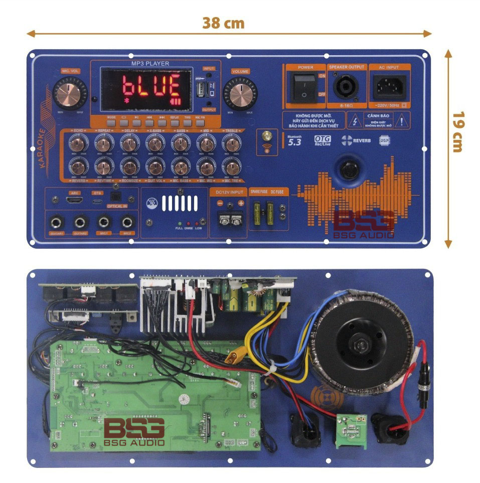 Bo Mạch Loa Kéo Nguồn Xuyến DSP V151 thế hệ mới hỗ trợ livestream đánh Bass 40 đôi 5 Tấc đơn Mạnh Mẽ