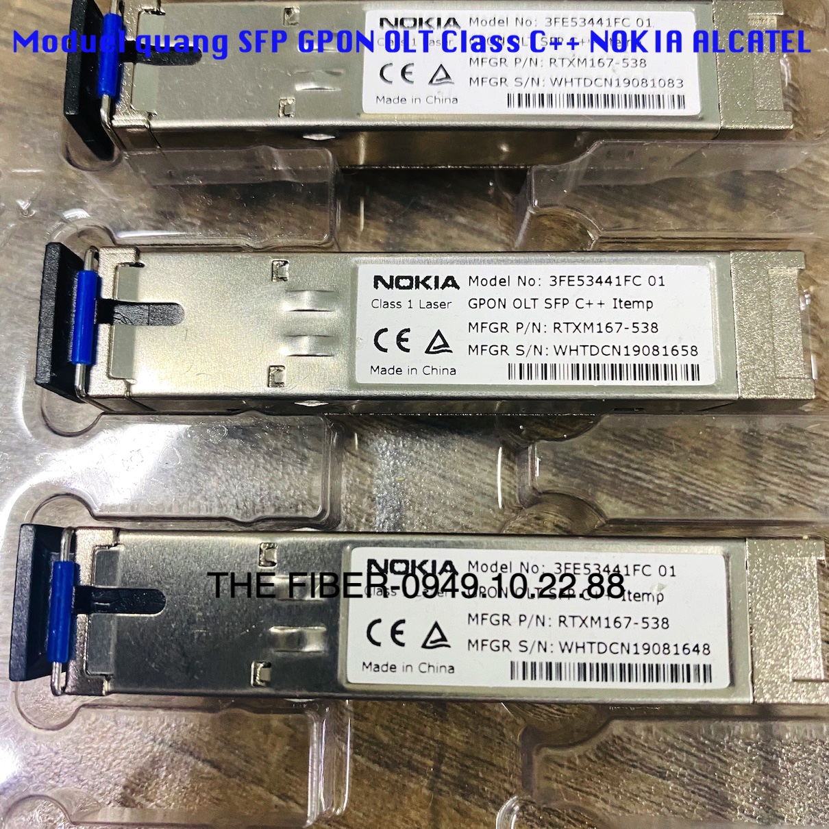 Module quang SFP GPON OLT Nokia C++ dùng cho OLT ALcatel hoặc Nokia.