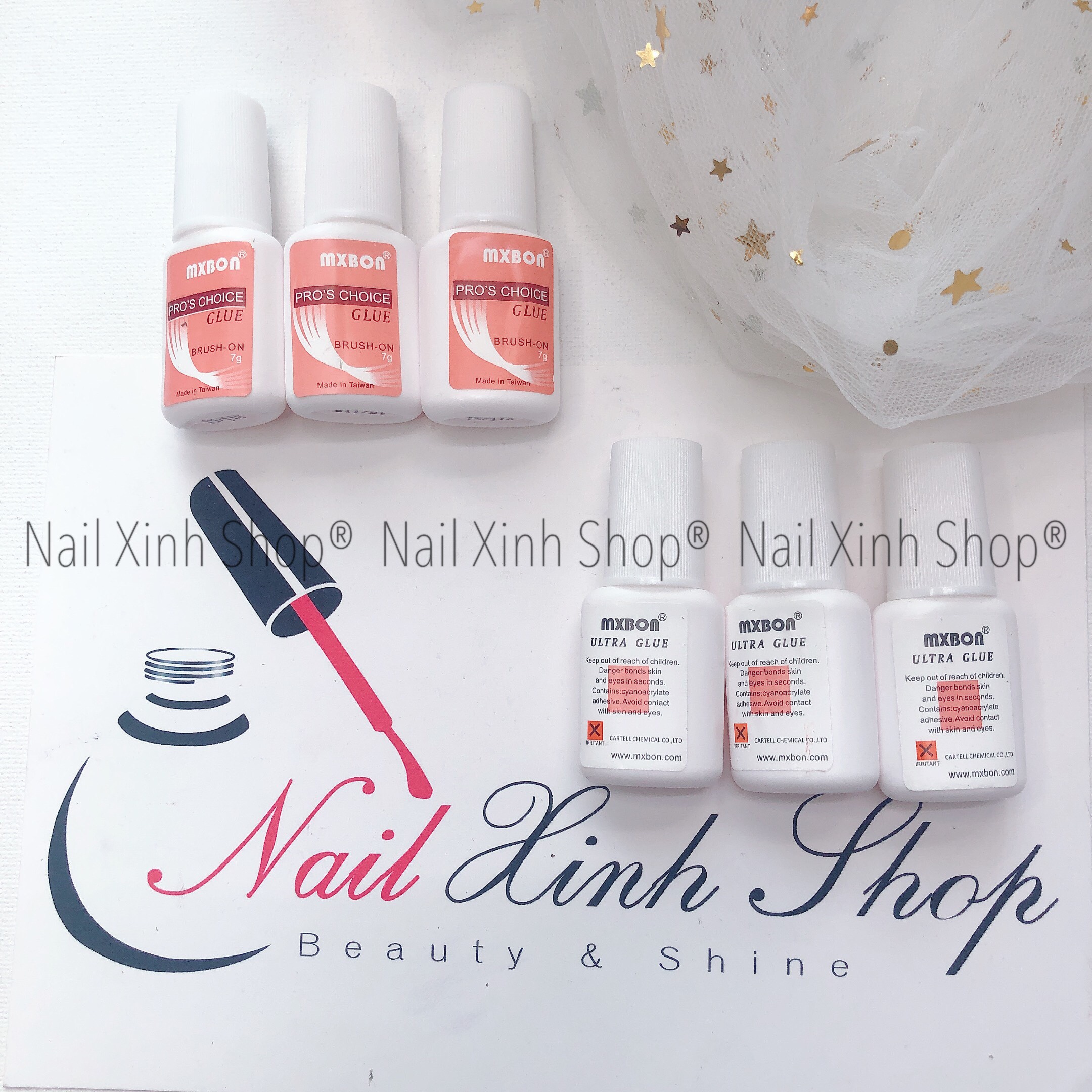 [Hcm]Keo Mxbon Đính Hạt Đá Dán Móng Tay Phụ Liệu Nail Chuyên Dụng Nail Salon (Chai 7G)