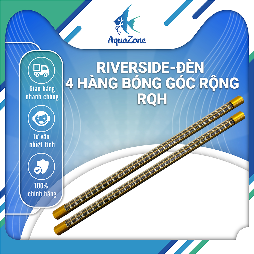 Đèn led 4 hàng bóng góc rộng Riverside RQH thế hệ mới đỏ cá không đỏ nước dành cho cá rồng két koi c