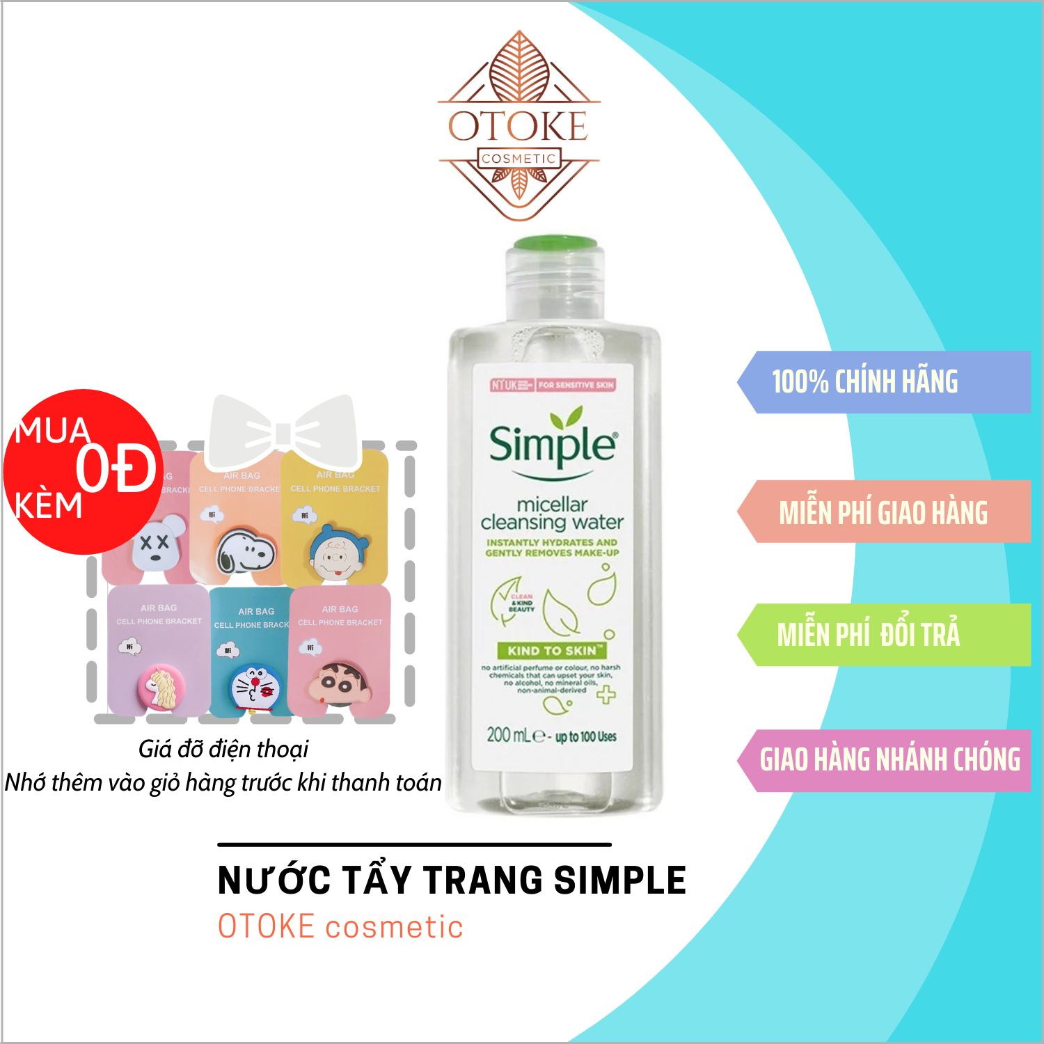 Nước Tẩy Trang Simple Micellar Cleansing Water 200ml
