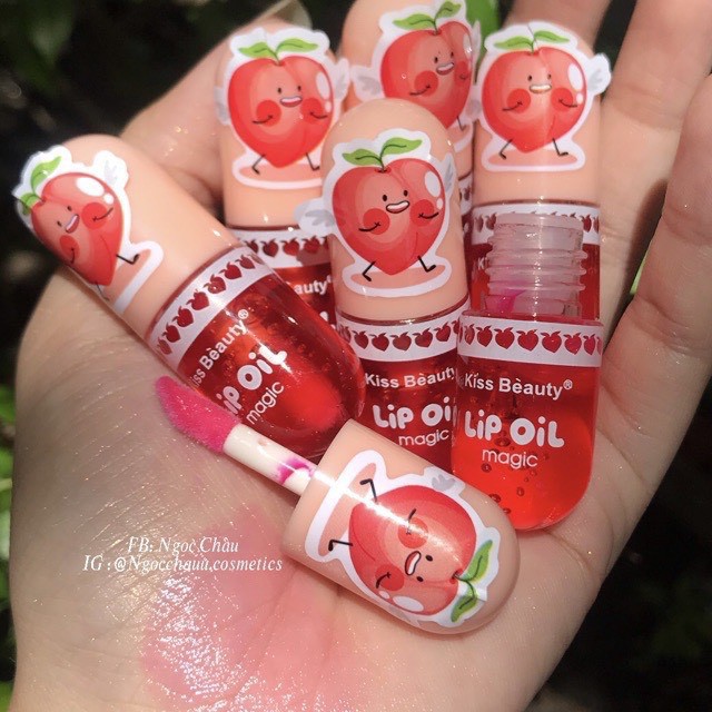 Son bóng môi Lip oil mùi đào cute