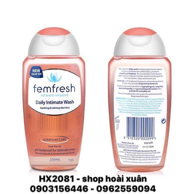 [Hcm]Dung Dịch Vệ Sinh Phụ Nữ Khử Mùi Vùng Kín - Femfresh Deodorising Wash Extra Care 250Ml - Hx2081