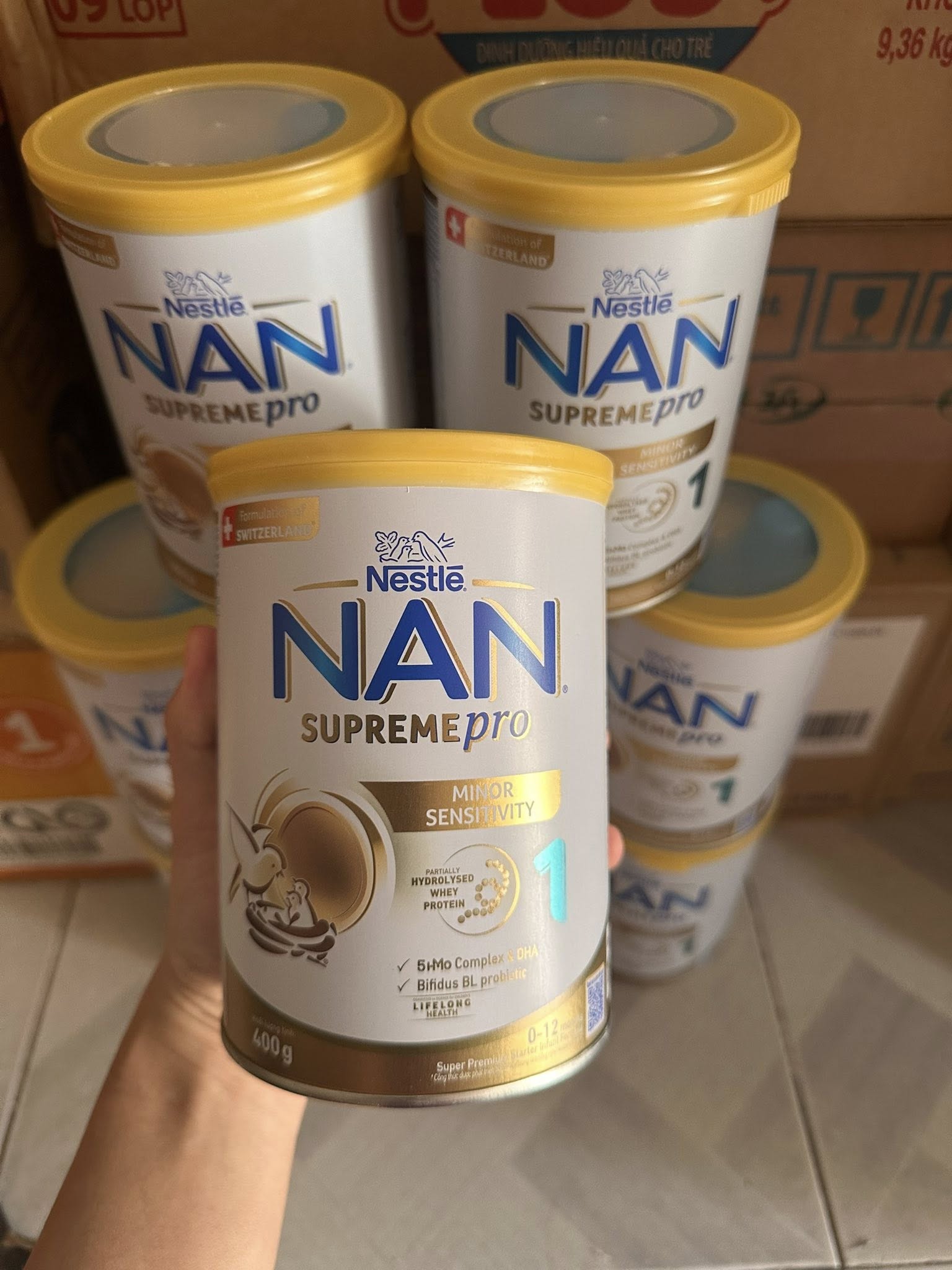 NAN SupremePro số 1 lon 400g - Sữa NAN SUPREME PRO số 1 - Sữa Bột Nestlé NAN SupremePro 1 cho bé dị ứng đạm bò .