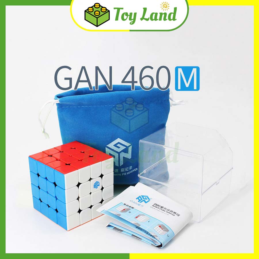 Rubik 4x4 Gan460 M Stickerless Rubic Gan 460 M 4 Tầng 4x4x4 Không Viền Đồ Chơi Lắp Ráp Xếp Hình