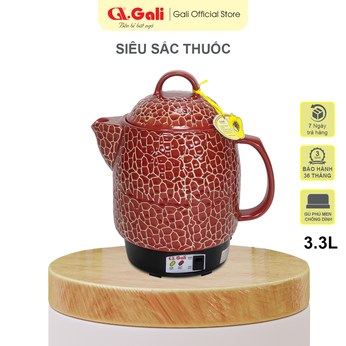 Ấm Sắc Thuốc Gali GL-1802 GL-1800 GL-1801 GL-1821 GL-1822 GL-1805 GL-1815. Dung tích 33L-4L đa chức 