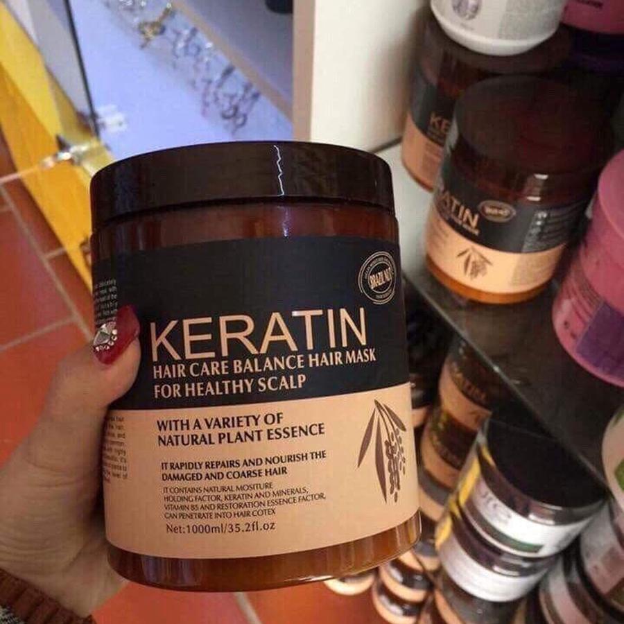 Kem Hấp Ủ Tóc Keratin 1000Ml - Cho Tóc Khỏe Hương Dừa Brazil