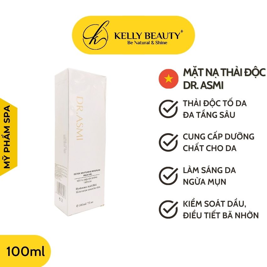 Mặt Nạ Thải Độc Sáng Da Dr.asmi 100Ml - Thải Độc Đa Tầng Cấp Dưỡng Chất Giúp Sáng Da Ngừa Mụn | Kelly Beauty