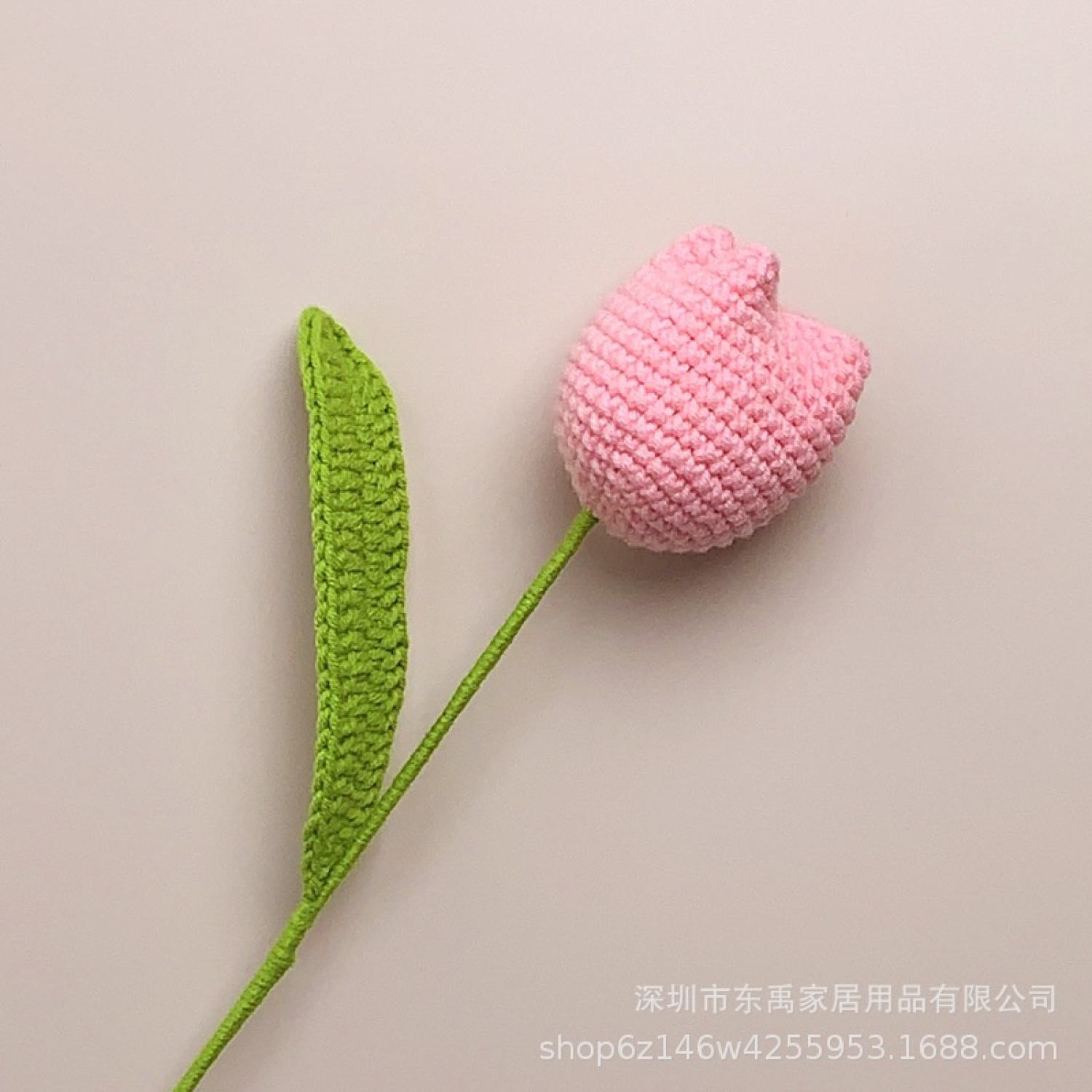 Bông hoa Tulip dáng tròn dễ thương Hoa len tặng quà bạn bè người thân - KAT DIY