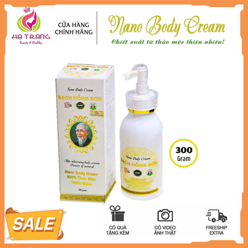 [Hcm][Hàng Chính Hãng]Kem Body Nano - Sữa Dưỡng Thể Trắng Da Bạch Hồng Đơn Cao Cấp - Ht Cosmetics