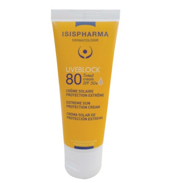 Kem Chống Nắng Bảo Vệ Da Có Màu Cho Da Nhạy Cảm Isis Pharma Uveblock Tinted Spf80 40Ml