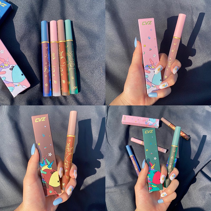 Son Kem Kỳ Lân Son Unicorn Lip Cvz Set 4 Cây Dễ Thương .Son Kem Lì Lâu Trôi Không Khô Môi Mềm Mượt Son Trang Điểm Kỳ Lân Dưỡng Môi Không Dính Cốc.