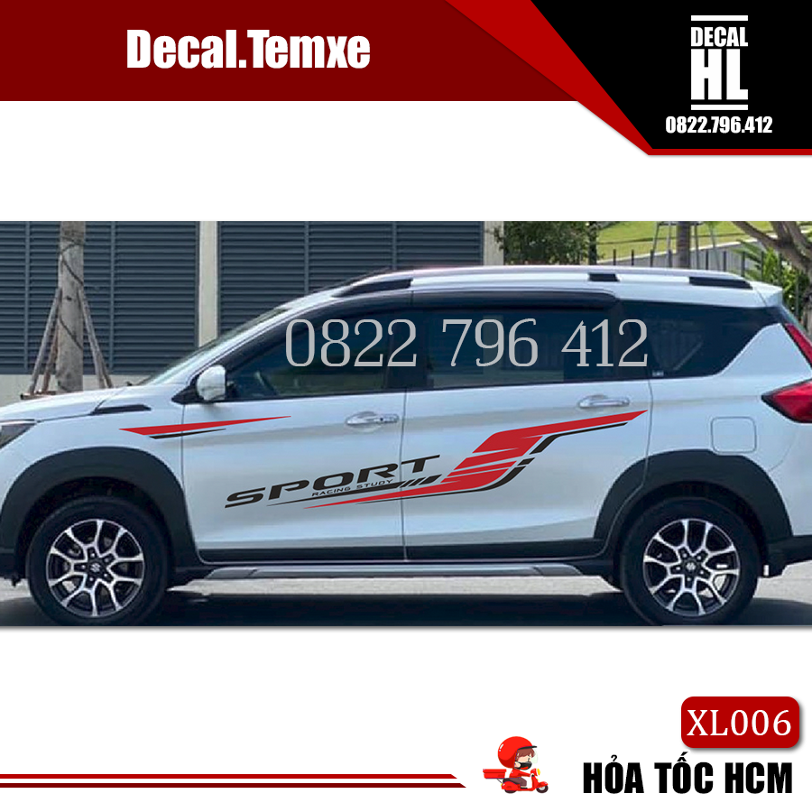 Bộ tem dán trang trí hông xe Suzuki XL7 XL006