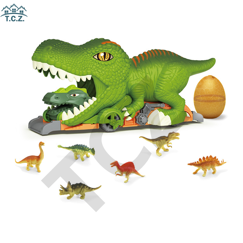 (Hàng Sẵn) Xe đồ chơi xe khủng long xe container chở thú chuyên dụng cỡ lớn xe đồ chơi giáo dục xe container khủng long gồm 6 con khủng long khác nhau xe đồ chơi khủng long to nuốt khủng long xe đồ chơi mô phỏng đồ chơi bé trai