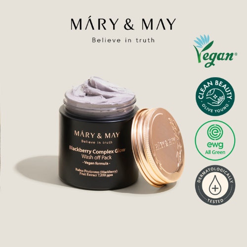 MẶT NẠ ĐẤT SÉT Mary&May Vegan Blackberry Complex Glow 125g