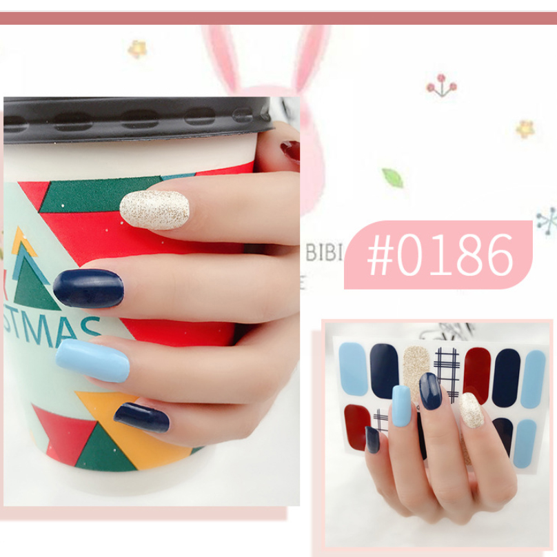 14 miếng dán móng tay nail sticker