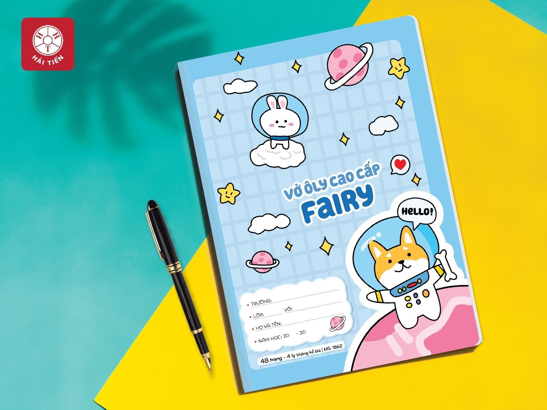 HẢI TIẾN Vở ô ly Cao cấp - Fairy (48,80 trang)- Lốc 10/5 cuốn