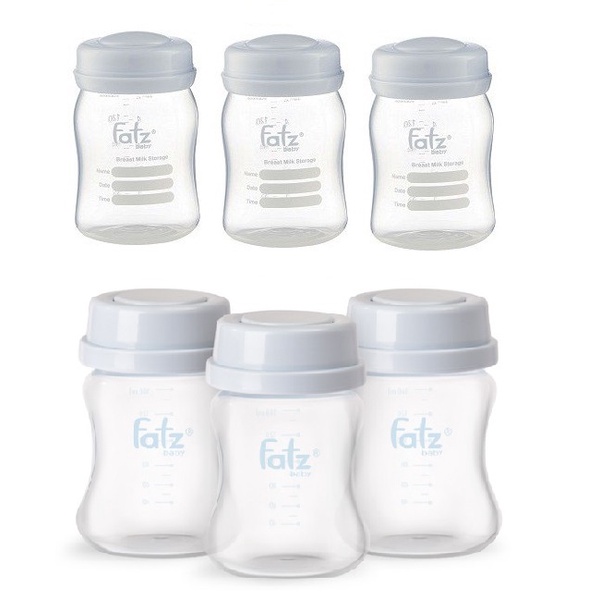 Bộ 3 bình trữ sữa cổ rộng 140ml - 150ml Fatz baby
