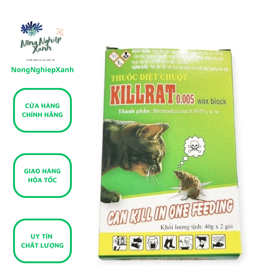 Diệt chuột Killrat thế hệ mới 0.005%  bẫy chuột