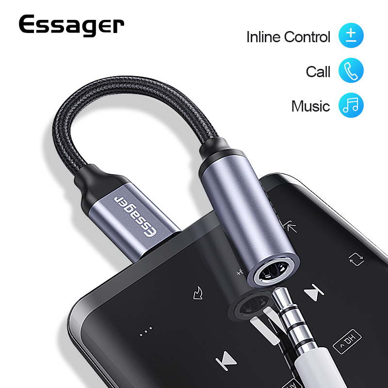 Cáp chuyển đổi tai nghe Audio AUX USB Type-C sang 3.5mm dùng cho Huawei P30 P20 Pro Xiaomi Mi chất l