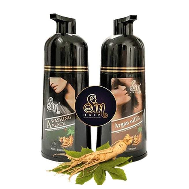 [Hcm]Dầu Gội Phủ Bạc Nhân Sâm Sin Hair Chính Hãng 500Ml