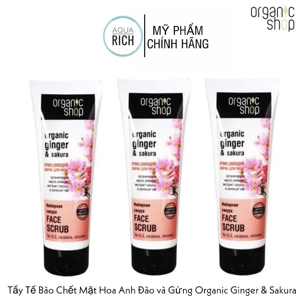 Tẩy Tế Bào Chết Organic Ginger & Sakura Mặt Hoa Anh Đào