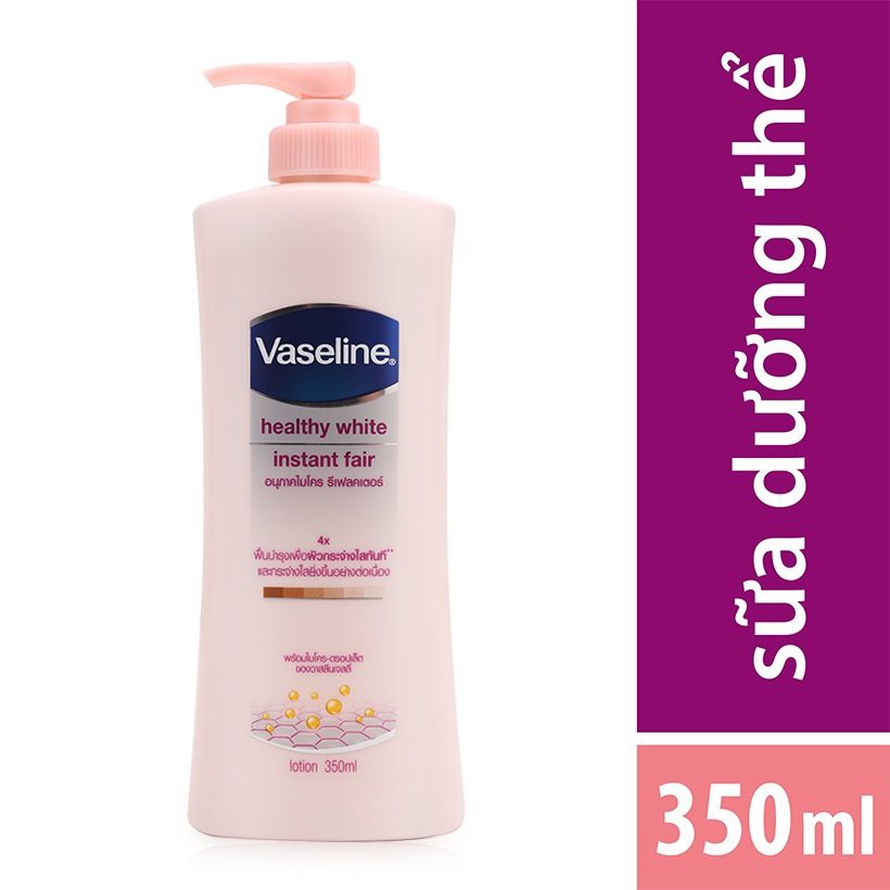 Sữa Dưỡng Thể Trắng Da Vaseline Instant Fair 350Ml