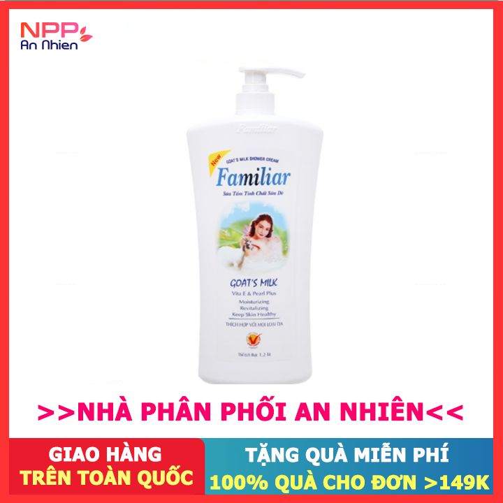 Sữa tắm tinh chất sữa dê Familiar Goats Milk 1200ml 500ml 250ml- NPP AN NHIÊN