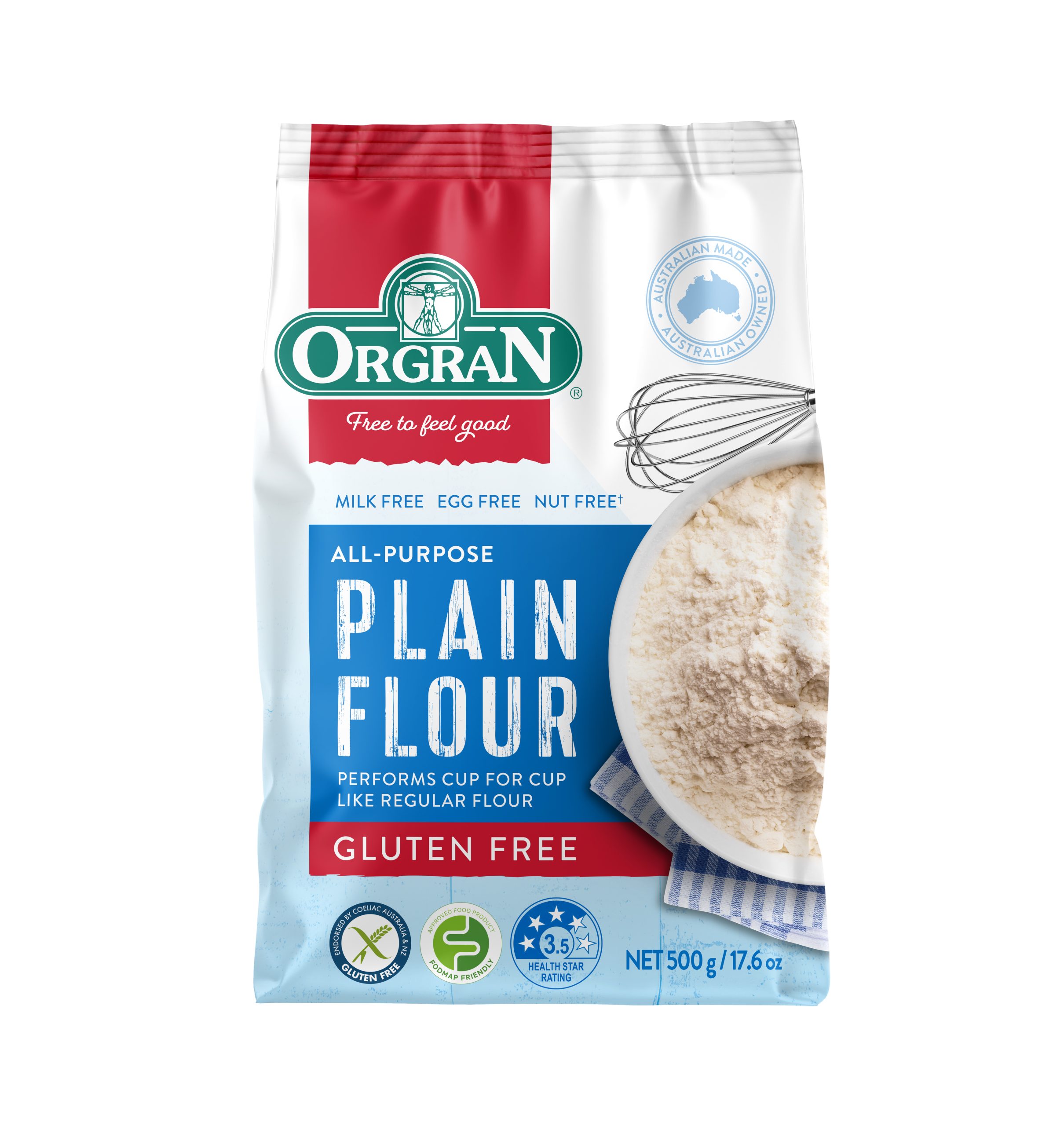 Bột Làm Bánh Đa Dụng Không Gluten Orgran GLUTEN FREE All Purpose Plain Flour 500g