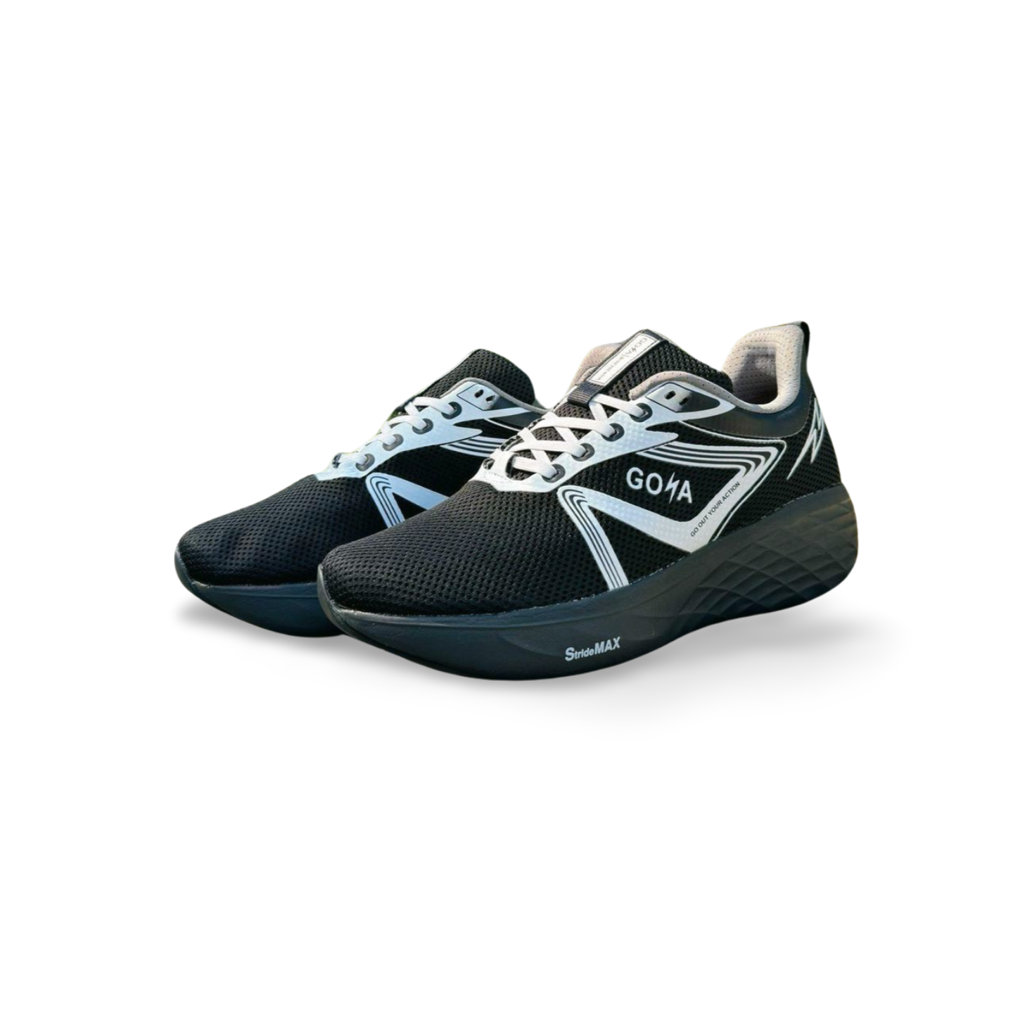 [HOT NEW MODEL] Giày Thể Thao Chạy Bộ Đường Trường Goya STRIDES 2 - Màu Đen