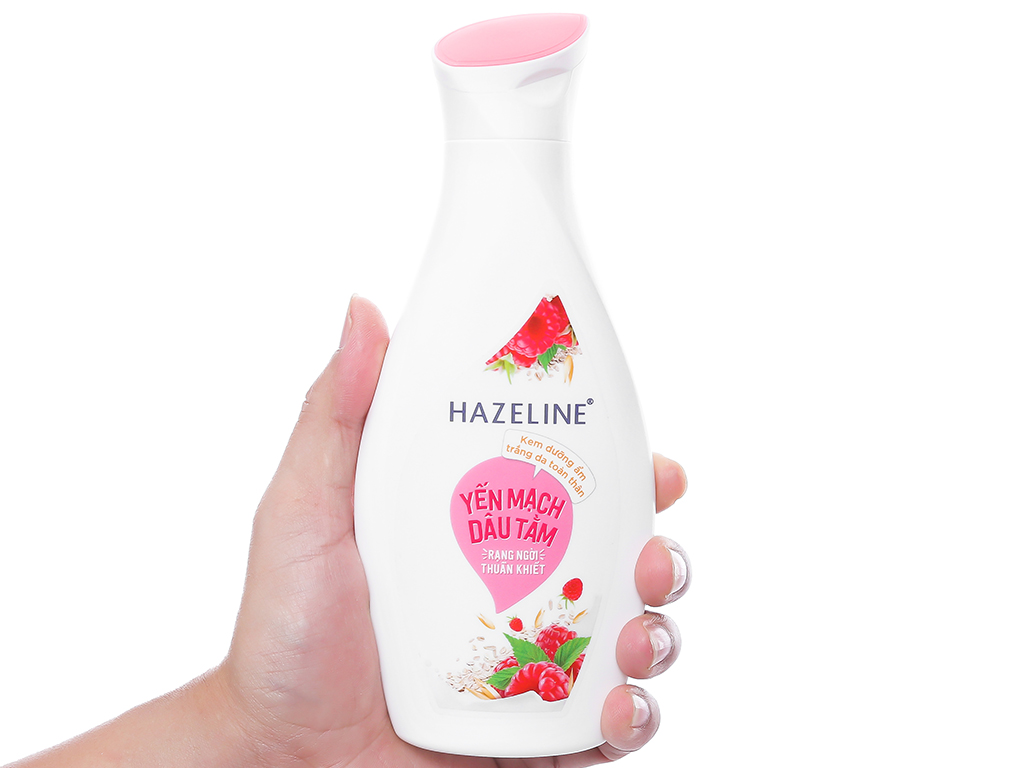 Kem dưỡng ẩm Hazeline trắng da toàn thân yến mạch và dâu tằm 230ml