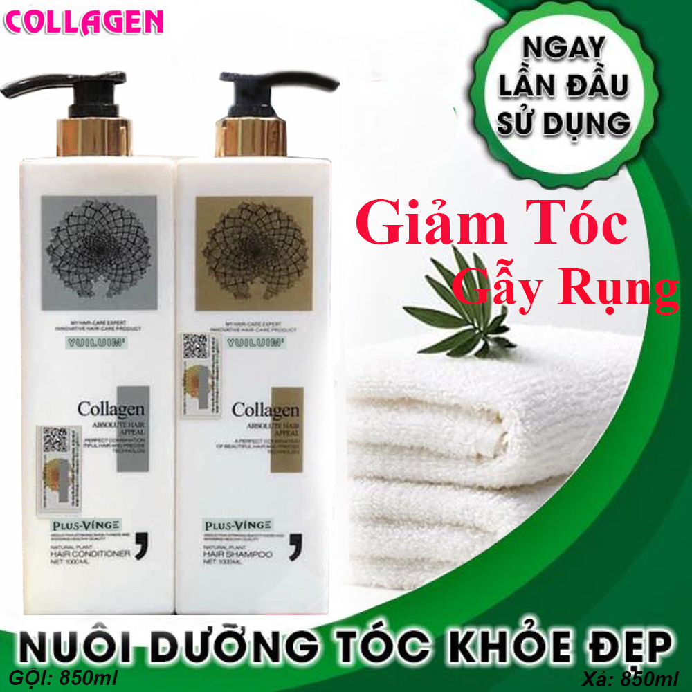 [ TẶNG VOUCHER 20K ] Cặp Dầu Gội Xả Collagen Vinge 1000ML Giảm Rụng Tóc Ngăn Rụng TócPhục Hồi Tóc Hư Tổn. Giúp Tóc Luôn Suôn Mượt Tự Tin Trước Mọi Ánh Nhìn Mua Ngay Để Nhận Ưu Đãi Sốc !
