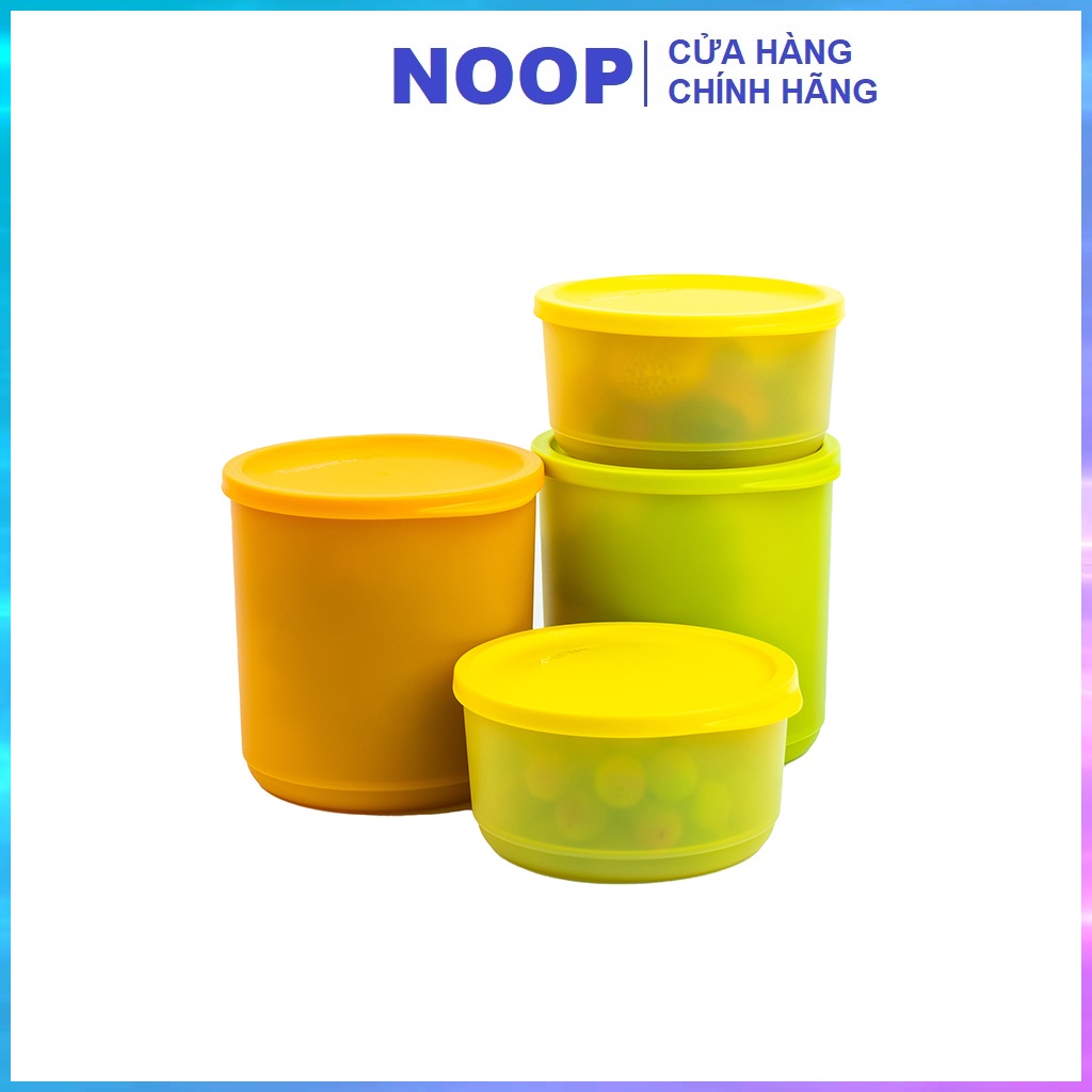 Hộp Tupperware Trữ Mát Bộ 4 Hộp Nhựa Đựng Thực Phẩm Nhiều Màu Hàng Chính Hãng