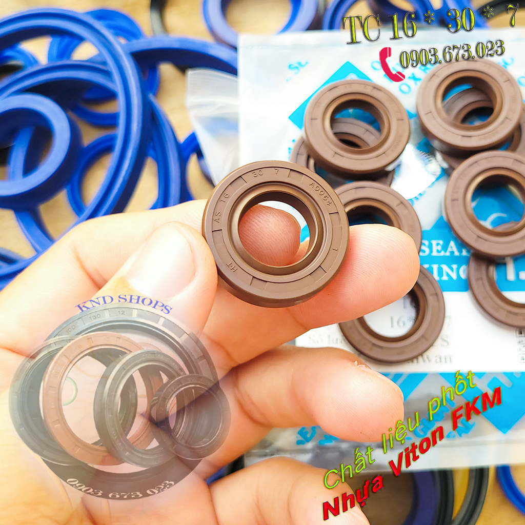 [10 cái] Phốt dầu Viton FKM chịu nhiệt 200 độ C kháng hóa chất SOG TC 15*30*8 | SOG TC 15*30*10 | SO