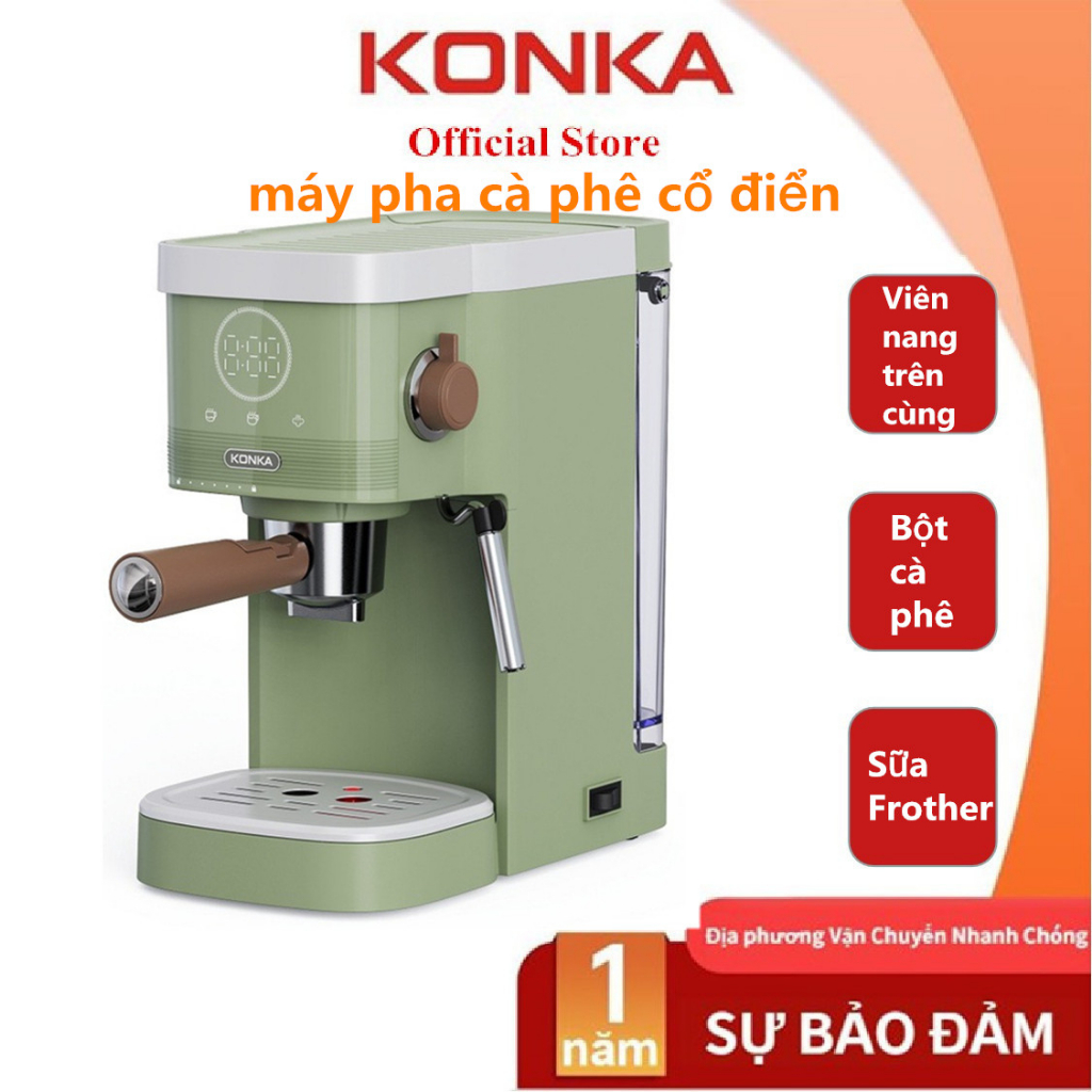 Máy pha cà phê Konka Ý bán tự động máy pha cà phê gia đình chiết xuất bọt sữa bằng hơi nước có bảo ô