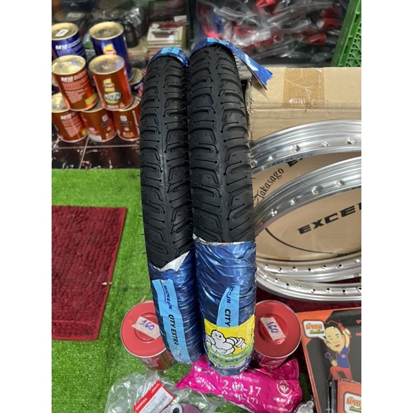 Vỏ lốp Michelin City Extra Xe Số Size 50-60-70- 80/17 " vỏ không ruột " chính hãng