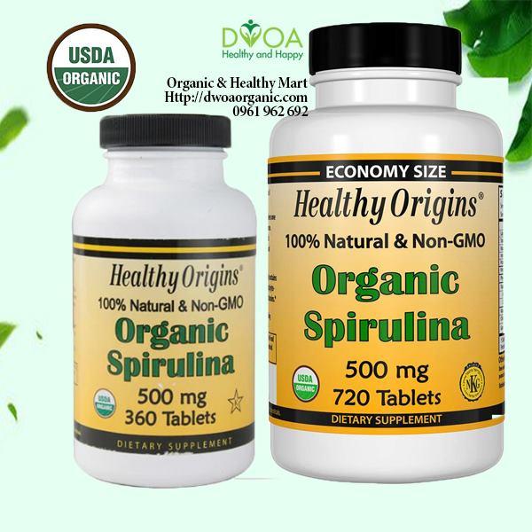 Tảo Spirulina Organic Spirulina 360 Viên