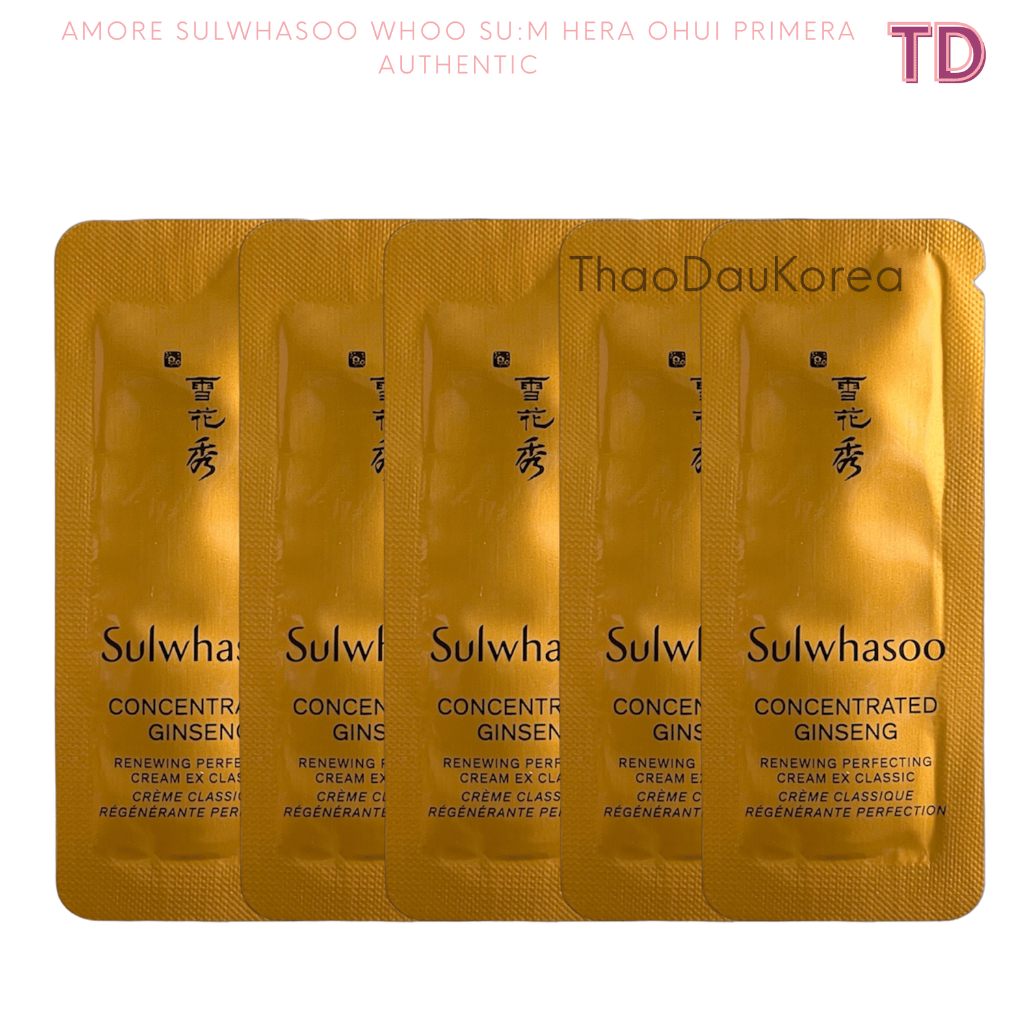 5 Gói Sulwhasoo kem Dưỡng Sulwhasoo Nhân Sâm bản hooàn hảo Sulwhasoo Concentrated Ginseng Renewing P