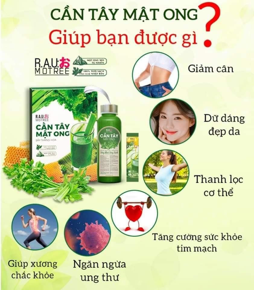 [Hcm]Combo 3 Hộp Cần Tây Mật Ong ( Tặng 1 Bình Thủy Tinh )